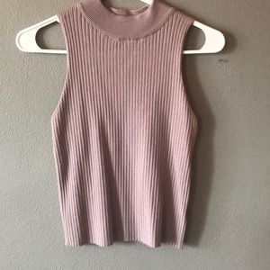 Ribbed purple tank top